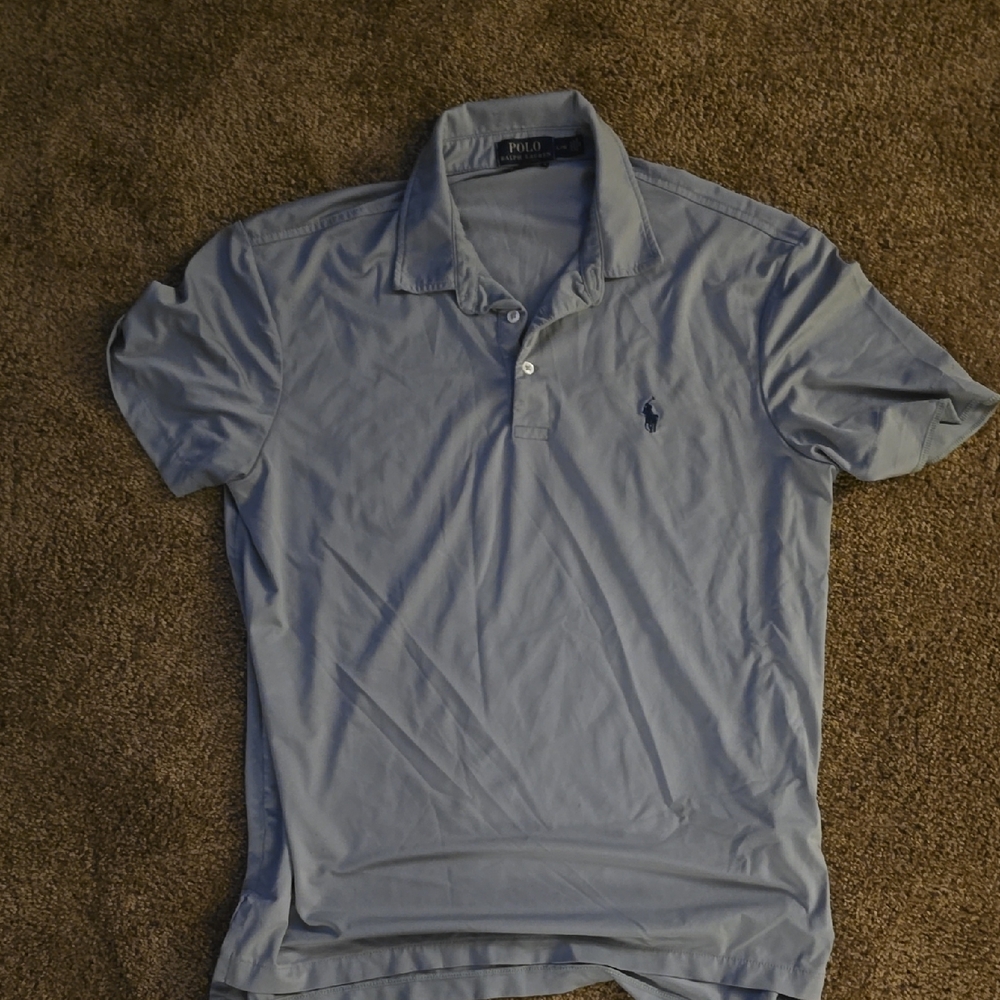 Polo Ralph Lauren Men's Grey Performance Blue Shirt